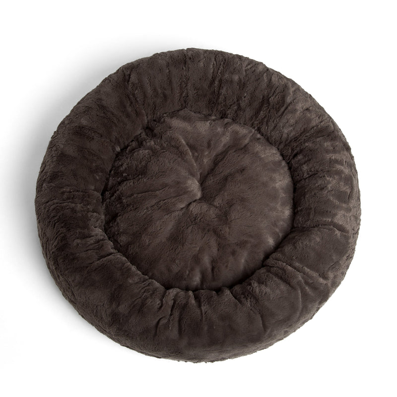 [Australia] - Best Friends by Sheri Luxury Faux Fur Donut Cuddler (23x23), Mink - Small Round Donut Cat and Dog Cushion Bed, Orthopedic Relief 