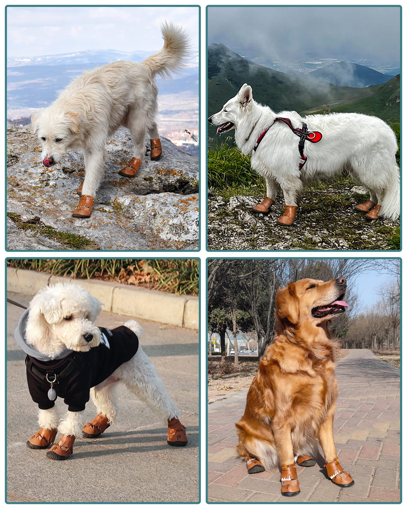 Pawcasins Dog Shoes, Waterproof Dog Booties for Small, Medium, Large Dogs, Dog Rain Boots, Dog Boots & Paw Protectors for Cold Weather, Summer, Winter, Anti-Slip for Hardwood Floors, Size 6 Size 6: 2.6"x3.1" (WxL) - PawsPlanet Australia