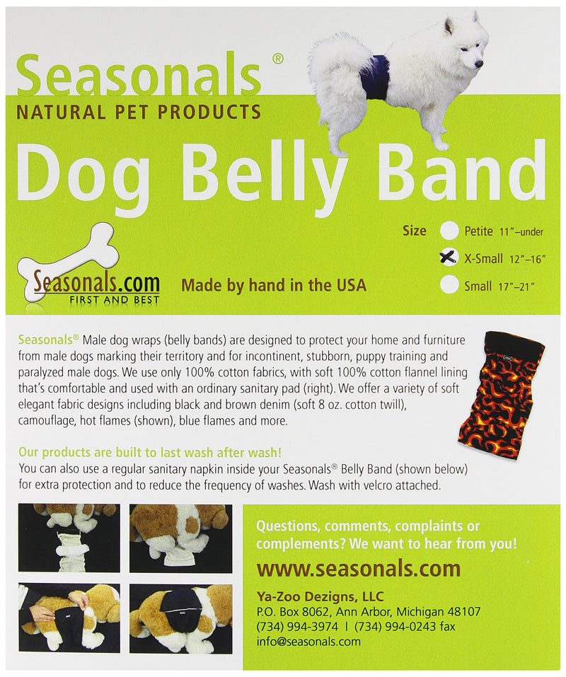 [Australia] - Seasonals Washable Belly Band/Diaper, Fits X-Small Dogs, Camouflage 