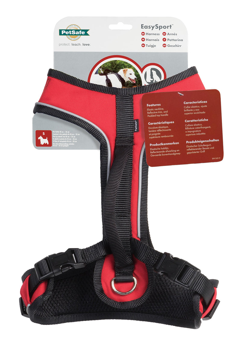 PetSafe EasySport Harness, Small, Red, Adjustable, Control, Padded for small/ medium/ large dogs - PawsPlanet Australia