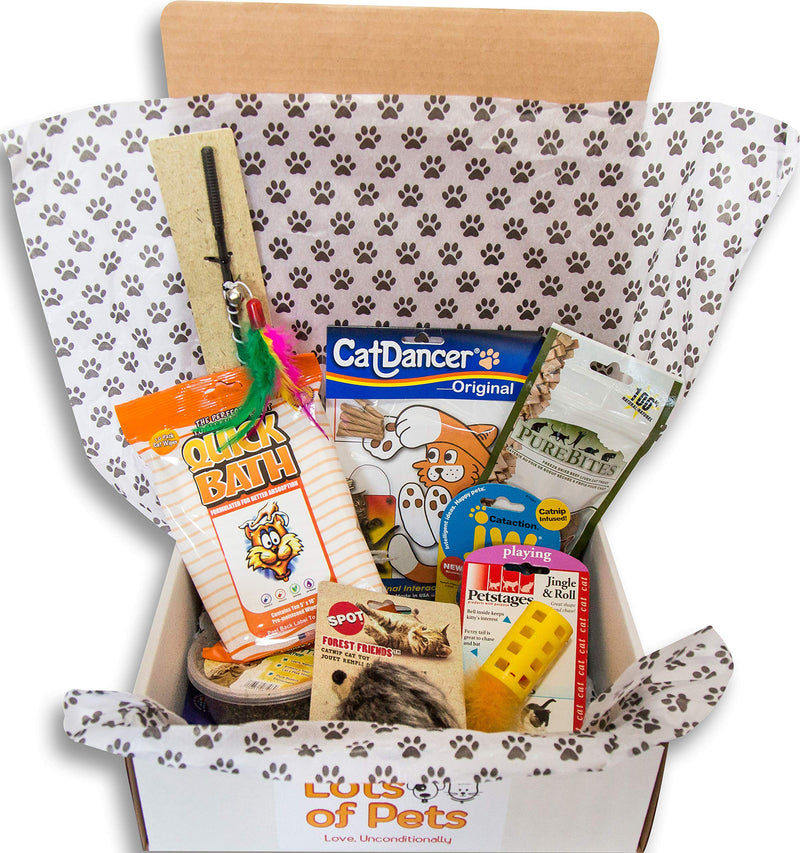 [Australia] - Lots of Pets Cat Scratch Fever Party Box Kitty Cat Party Box, Pet Supplies Starter Pack, Treats and Toys for Cats 