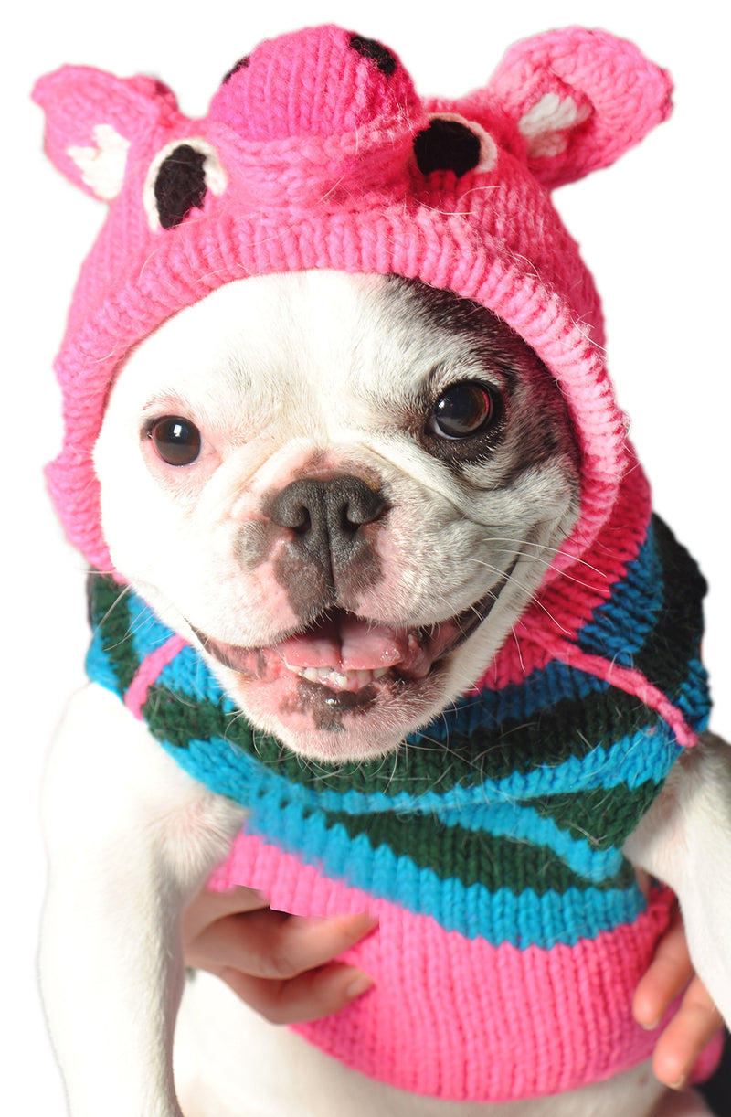 Chilly Dog Pink Piggy Hoodie Sweater, Small - PawsPlanet Australia
