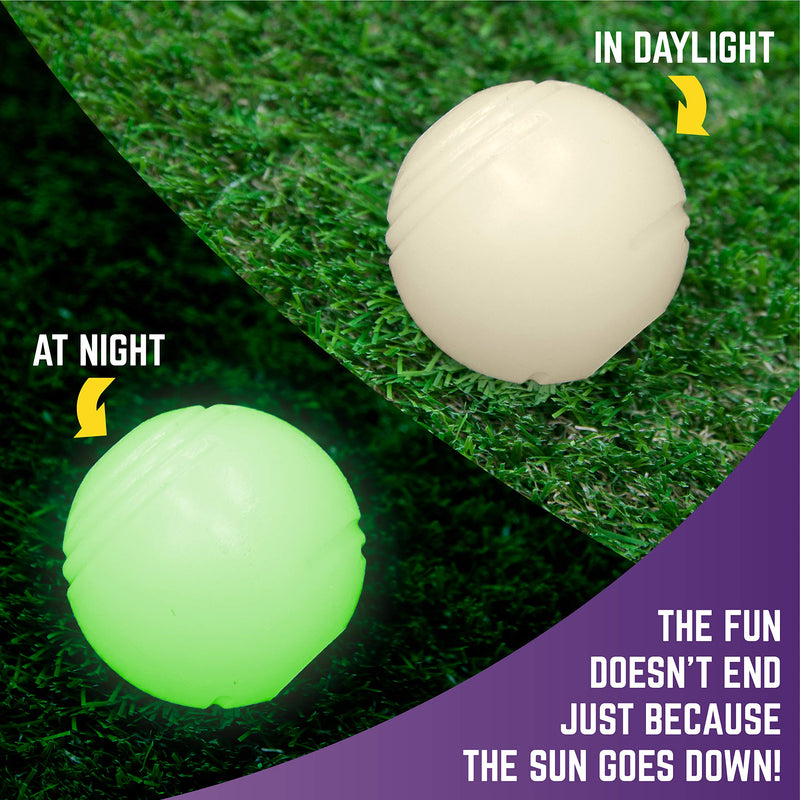 [Australia] - Chew King Fetch Balls, Glowing Balls for Dogs, Fits Ball Launcher Glow ball 2 pk/ 3" 