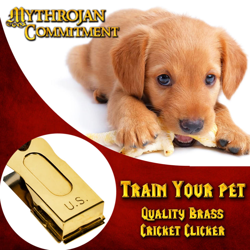 Mythrojan Brass and Steel Pet Training Clicker Puppy Dog Training Cricket Clicker U.S. Engraved WII Military Gear Metal Clicker Pack of 1 - PawsPlanet Australia