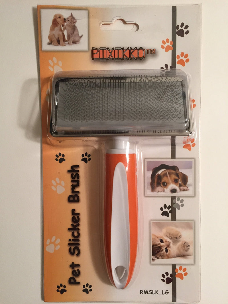 [Australia] - Pixikko Soft Slicker Brush - Medium/Large - for Dogs & Cats Daily Grooming 