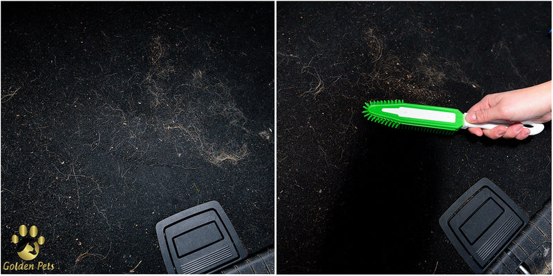 Golden Pets special brush I animal hair remover, dog brush, cat brush I for vehicle upholstery and textile surfaces I gentle massage effect for dogs and cats I + free e-book care manual - PawsPlanet Australia