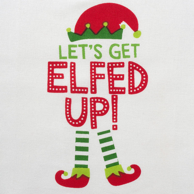 DII Printed Dishtowel Set Christmas Kitchen Collection, 18x28", Elfed Up, 2 Piece - PawsPlanet Australia