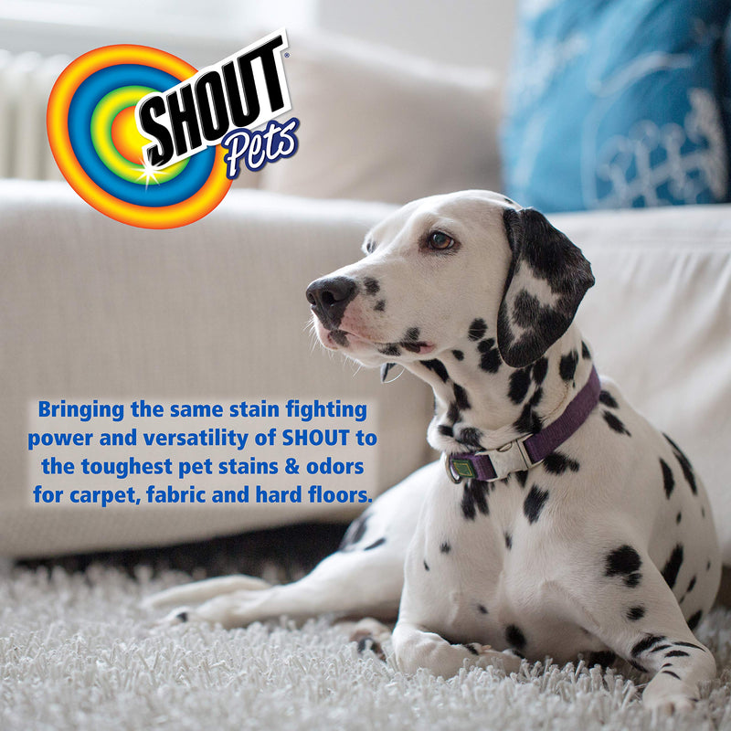 Shout for Pets Odor and Urine Remover - Effective Way to Remove Puppy & Dog Odors and Stains from Carpets & Rugs - Shout Pet Urine Remover, Shout Stain Remover for Pets Carpet Powder - 18 oz Turbo Oxy - PawsPlanet Australia