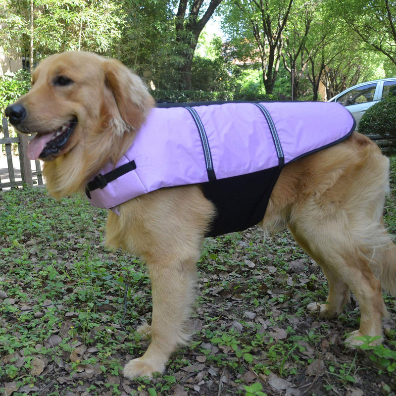 [Australia] - Lovelonglong Pet Clothing Dog Lifejacket Life Jackets for Large Medium Small Dogs Swimming Safe Boating Coat Dog Swim Protect Outwear L (Rec.15-20 Pounds) Purple 