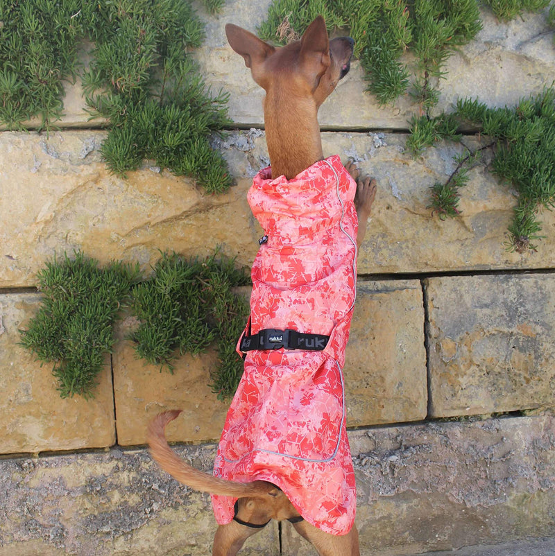 Rukka Pets Coat, Coral-Red, XL Pink 60 (Back Length 23.5") - PawsPlanet Australia