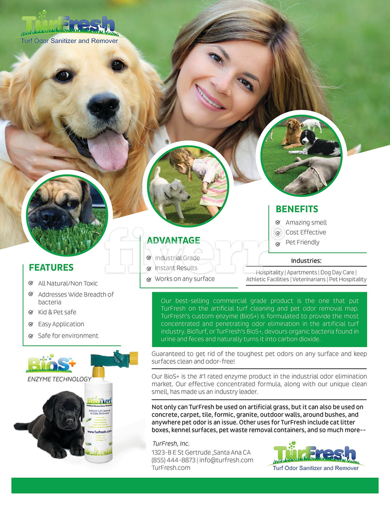 [Australia] - BioTurf BioS+ Artificial Turf Pet Odor Eliminator and All Purpose Surface Cleaner. Our BioS+ Enzyme Technology Allows The Product to be Very Friendly to All Surfaces Including Tile, Carpet and Grass. 