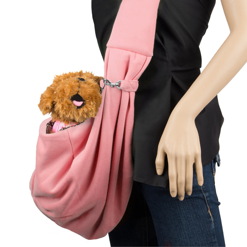 [Australia] - CueCue Pet Sling Pet Carrier with Safety Collar Hook Pink 