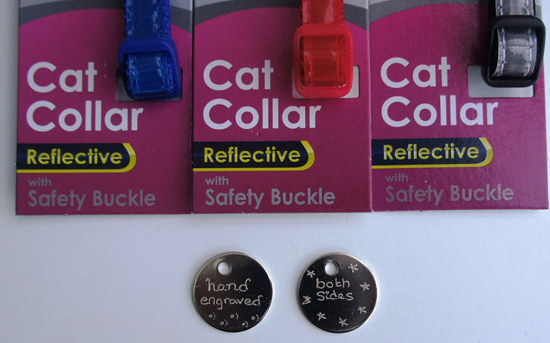Ancol GLOSS SAFETY CLIP CAT COLLAR x 1 WITH BELL AND ENGRAVED ID TAG - PLEASE TICK GIFT MESSAGE BOX TO REQUEST COLOUR CHOICE AND ENGRAVING DETAILS - PawsPlanet Australia