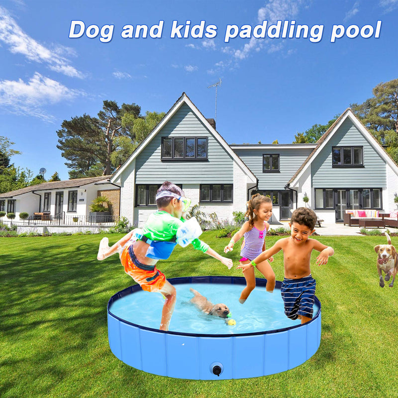 Dog Pool Folding Pet Bath for Small to Large Sized Dogs Outdoor PVC Swimming Bathing Tub Pool for Dogs and Cat L 120*30CM - PawsPlanet Australia