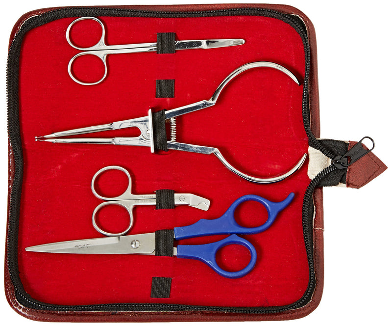 [Australia] - Tamsco Bird Band Removal Kit (B-48P, M-1510, T-M165, D-9583) Stainless Steel Set of 4 Black Zipper Case Angled 3-Inch Scissor 