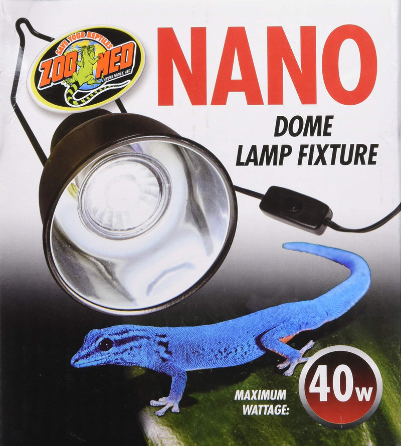 Zoo Med Nano Dome Lamp Fixture, Silver - PawsPlanet Australia