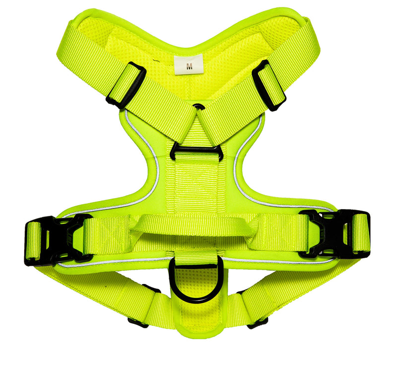 [Australia] - Voyager Dual Attachment Outdoor Dog Harness by Best Pet Supplies - NO-Pull Pet Walking Vest Harness (Maverick) Lime Green Medium 