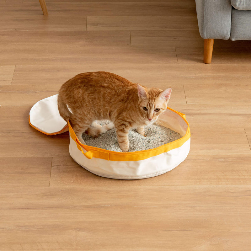 IRIS Travel Cat Litter Pan, Yellow - PawsPlanet Australia