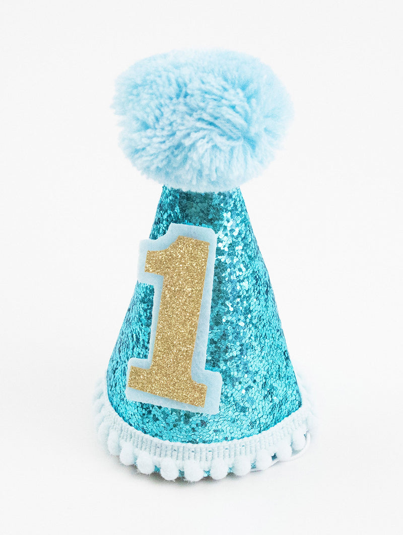 PET SHOW Small Dog Birthday Hat for Pets 1-Year-Old Birthday Party Cat Kitten Headband Hats Charms Grooming Accessories Pack of 1 Blue - PawsPlanet Australia