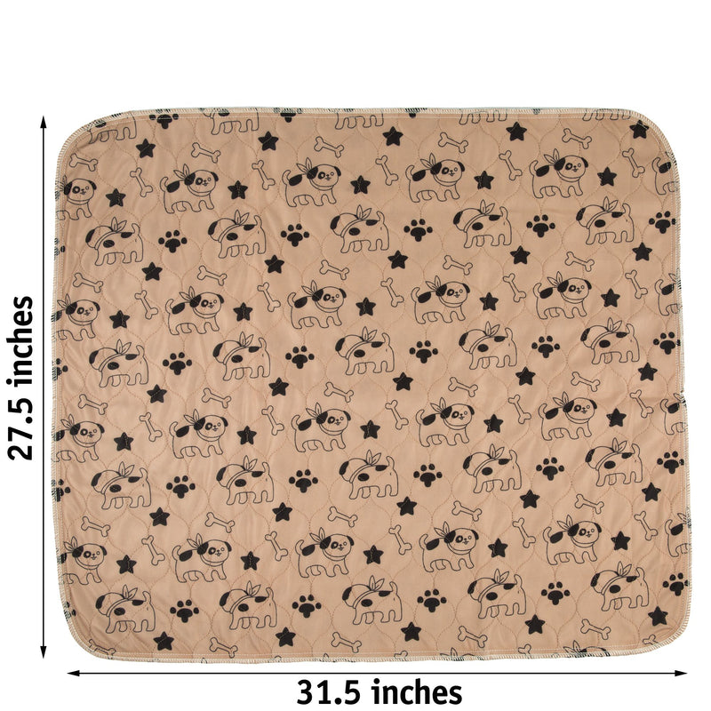 [Australia] - Petvex Washable Pee Pads - 2 Pack - Pet Pads - Waterproof - Pet Training and Surface Protection - 31.5 x 27.5 Inches - Reusable - Highly Absorbent 