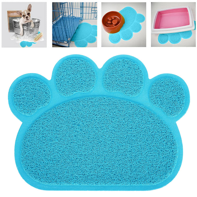 Cat Litter Tray Mat Pet Puppy Dog Cat Litter Mat Non-Slip Pet Litter Mat for Cats and Dogs blue - PawsPlanet Australia