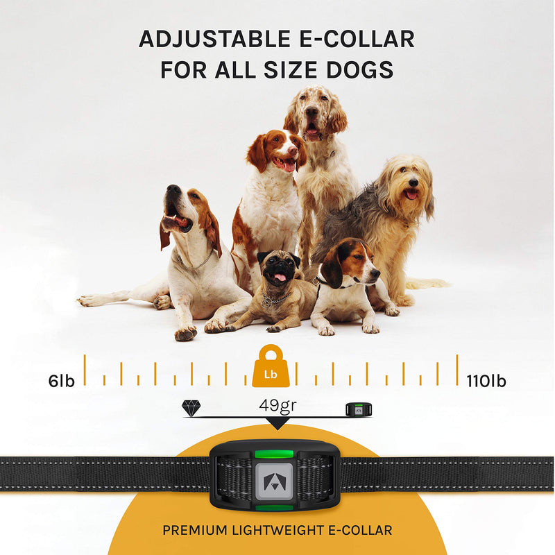 INVIROX Shock Collars for Dogs with Remote [123 Training Levels] Rechargeable Dog Training Collar, 3350Ft Range E Collar, Lightweight IP67 Waterproof Electric Dog Collar for Medium Dogs Small & Large - PawsPlanet Australia