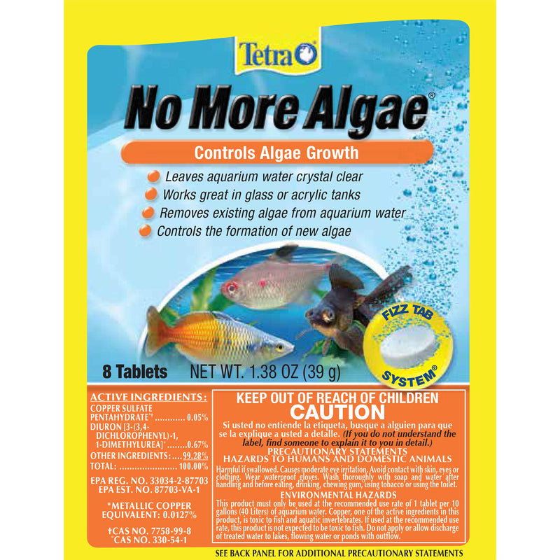 Tetra No More Algae Tablets 8 Count, Controls Algae In aquariums - PawsPlanet Australia