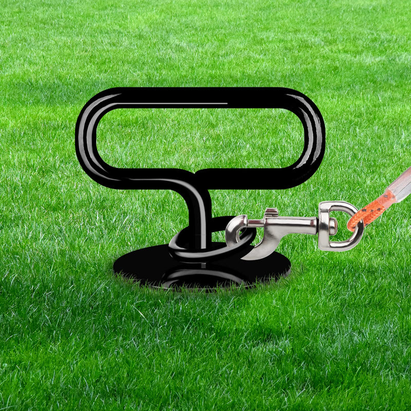 Dog Ground Anchor, Leash and Stake for Medium to Large up to 220 lbs, Mooring Stake, Spiral Blade for Yard Beach Lawn Outdoor（Black） Black - PawsPlanet Australia