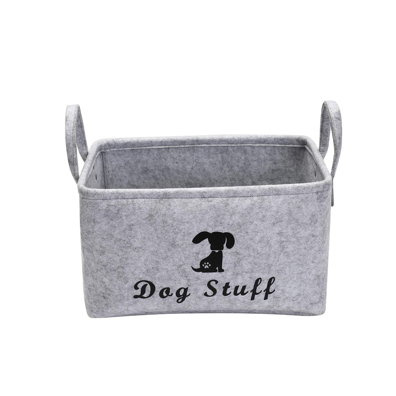 Morezi Felt Pet Toy and Accessory Storage Bin, Basket Chest Organizer - Perfect for Organizing Pet Toys, Blankets, Leashes and Food - Light Grey - PawsPlanet Australia