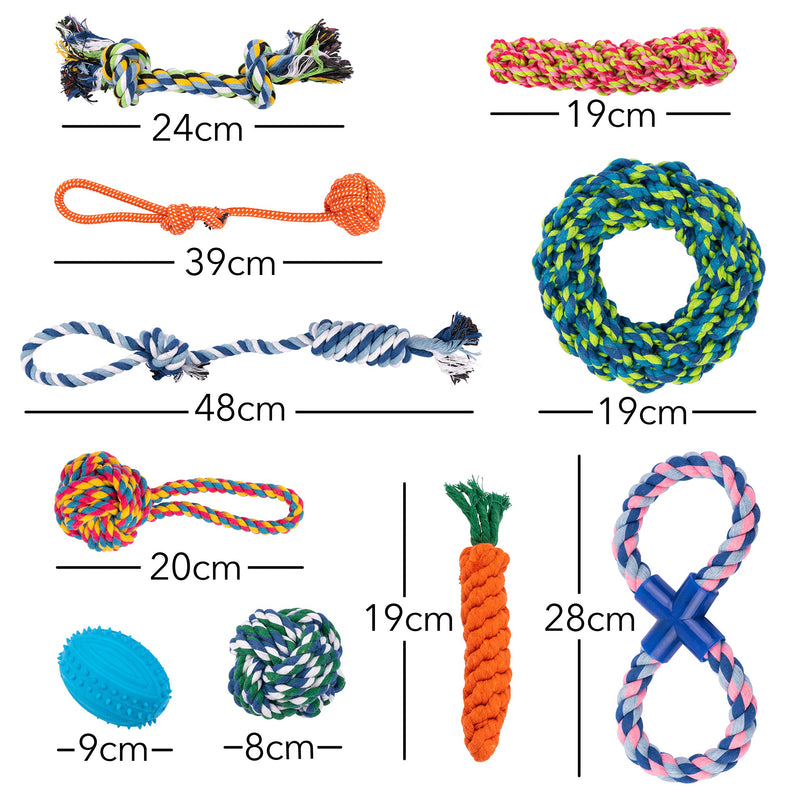 Vacker Design Dog Toys, Durable Chew Toys for Teething and Boredom, Natural Cotton Rope, Small/Medium Dogs - PawsPlanet Australia