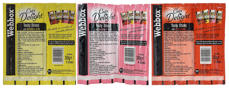 Webbox Cats Delights Tasty Stick Treats - Variety Pack - PawsPlanet Australia