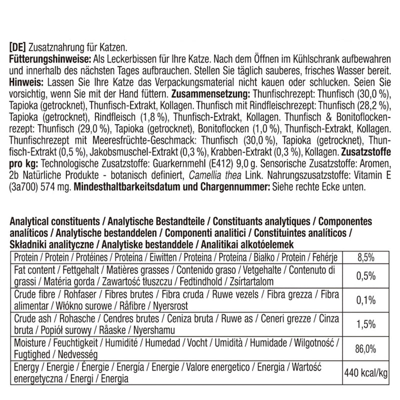 INABA Churu Puree Multipack - 40 tubes in total: 10X tuna, 10X tuna with beef, 10X tuna with bonito flakes and 10X tuna with seafood - PawsPlanet Australia