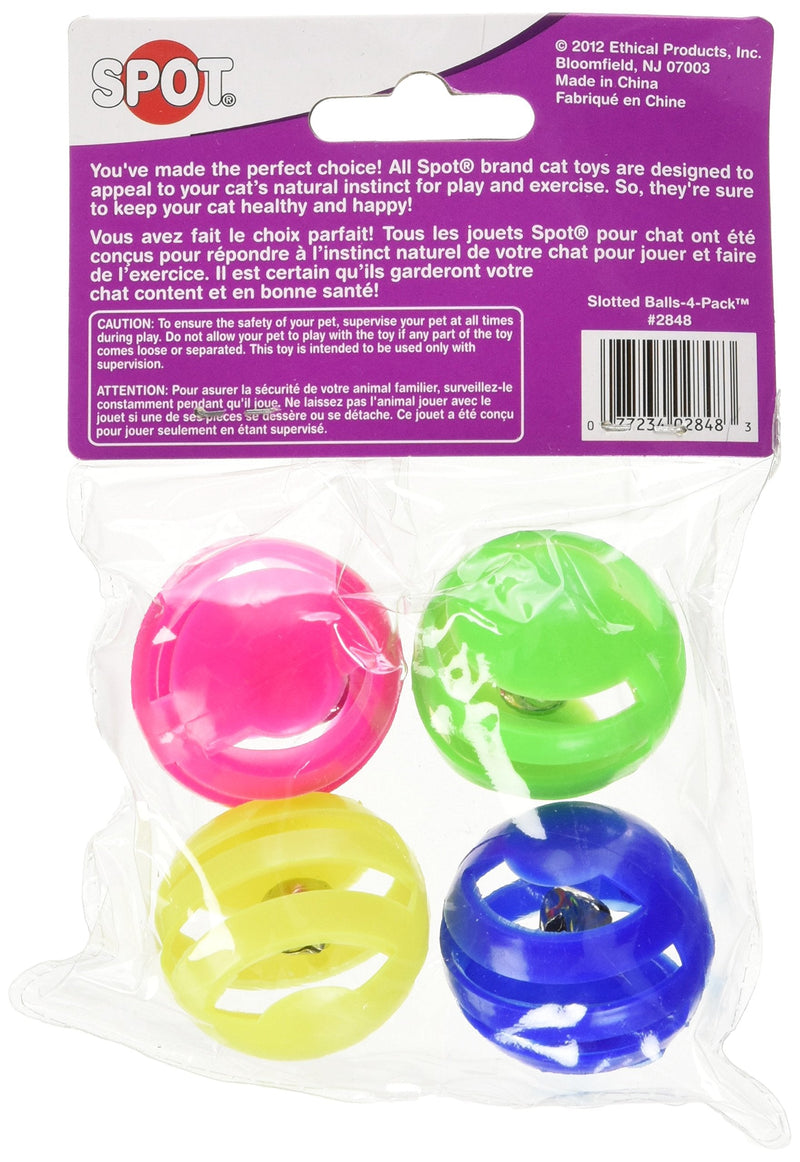 Slotted Balls Cat Toy 4pack - PawsPlanet Australia
