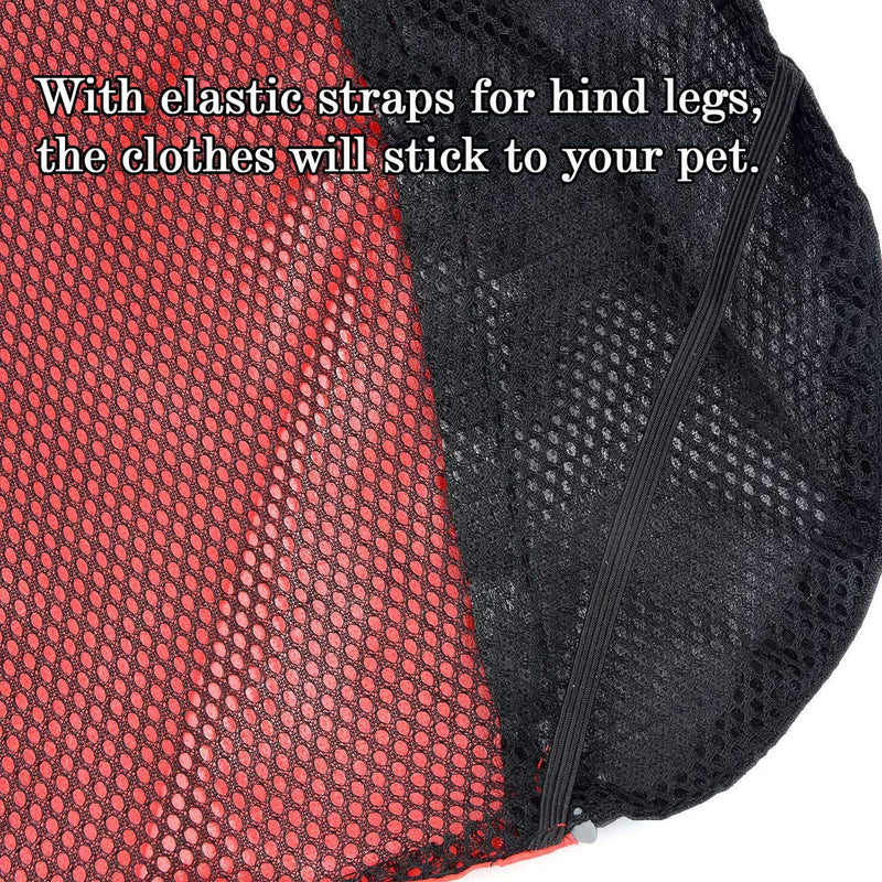 Zunea Waterproof Dog Raincoats for Medium Large Dogs Lightweight Reflective Jacket Safty Coat Windproof Mesh Lined Vest Clothes Outdoor Hunting Hiking Apparel for Wet Days Red 7XL 7XL (Neck:55cm; Back:65cm; Chest:85cm) red and black - PawsPlanet Australia