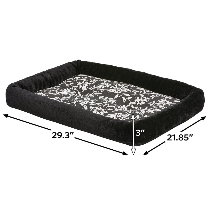 [Australia] - QuietTime Couture Sofia Bolster Dog Bed 30-Inch Dog Bed Black 