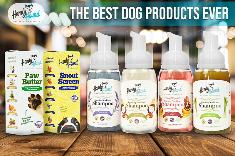 [Australia] - Handy Hound Foaming No Rinse Shampoo for Dogs or Cats | All-Natural Dry Waterless Pet Shampoo to Safely Remove Pet Odors | 9oz/266ml, Made in USA. Coconut Ginger Almond 