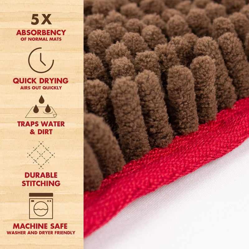 My Doggy Place Ultra Absorbent Microfiber Chenille Dog Bath Dry Towel one size fits all Brown - PawsPlanet Australia