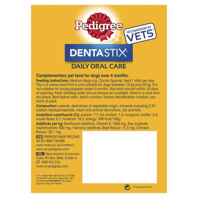 Pedigree Dentastix Daily Oral Care Medium Dog 56 Sticks, 1.44kg - PawsPlanet Australia