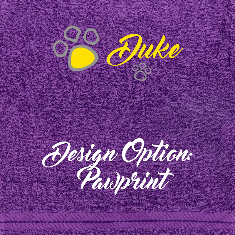 Always Looking Good Personalised Embroidered Dog Towel Super Absorbent Puppy Pet Gift Choice of Designs and Colours (Medium, Black) Medium - PawsPlanet Australia