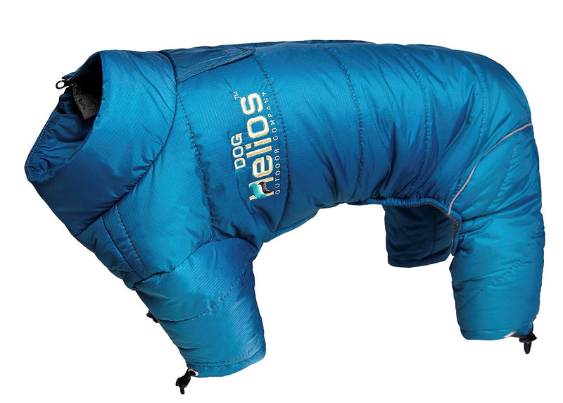 [Australia] - DOGHELIOS 'Thunder-Crackle' Full-Body Bodied Waded-Plush Adjustable and 3M Reflective Pet Dog Jacket Coat w/ Blackshark Technology, Small, Blue Wave 