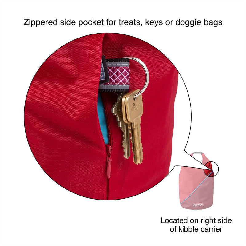 Kurgo Dog Kibble Carrier, Dog Food Travel Bag, Dog Food Travel Container, Red Chili Red - PawsPlanet Australia