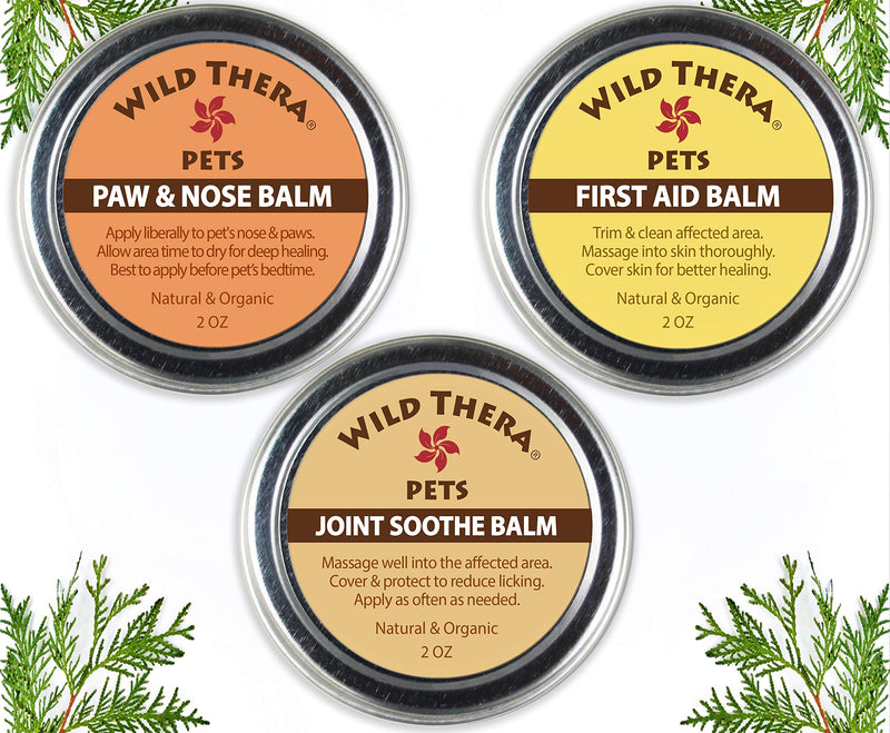 Wild Thera Pet Care. Paw Balm, Snout/Nose Balm, Pet First Aid and Pet Joint Care. Natural and Organic Pet Health. Safe for Cats & Dogs Pet First Aid Balm 2 oz - PawsPlanet Australia