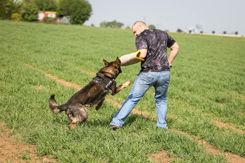 Durable Dog Bite Sleeve - Strong Jute Training Equipment for Medium to Large Dogs (German Shepherd, etc.) - Perfect for K9, IPO, Schutzhund & Puppy Training - Safe Padded Biting Sleeve for Either Arm Dog Bite Sleeve (20.1x11.6") - PawsPlanet Australia