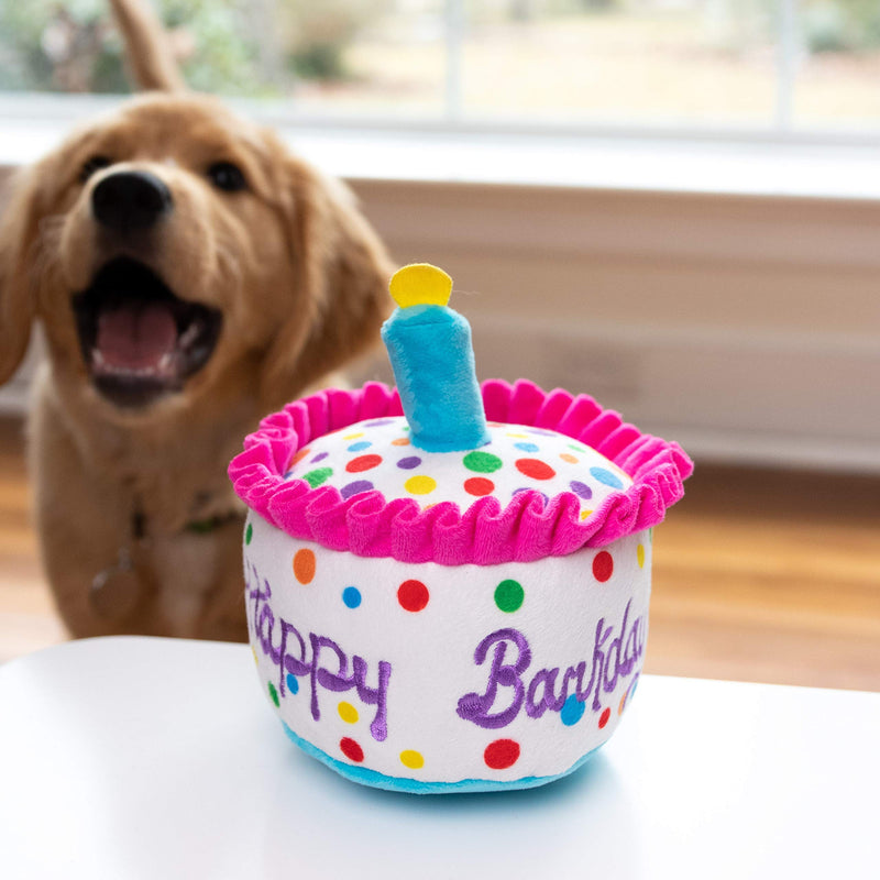 Lulubelles Power Plush Happy BARKDAY Cake-Small - PawsPlanet Australia