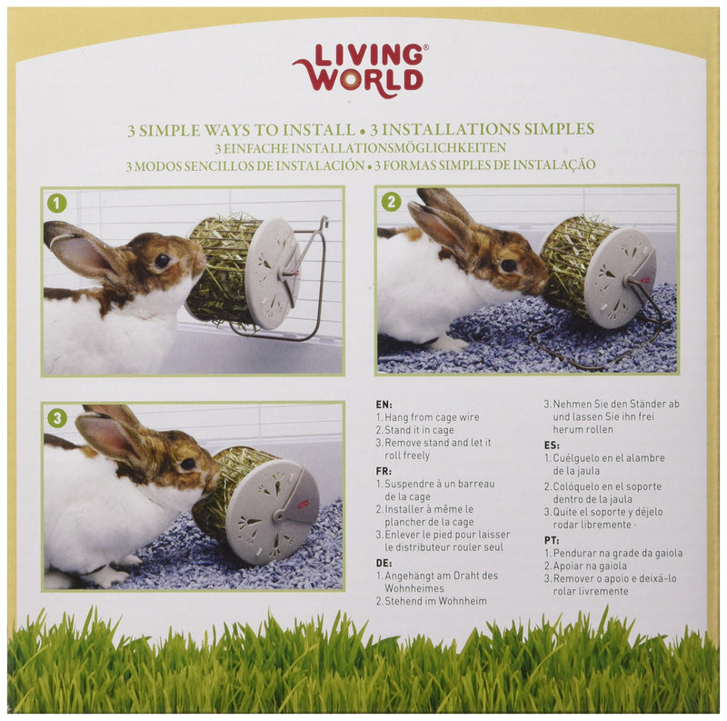 Living World Spinning Hay Dispenser Wheel, 13 x 13 x 15 cm - PawsPlanet Australia