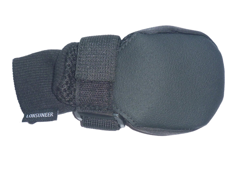 [Australia] - LONSUNEER Dog Boots Breathable Protect Paws Soft Nonslip Soles in 5 Sizes Medium Black 