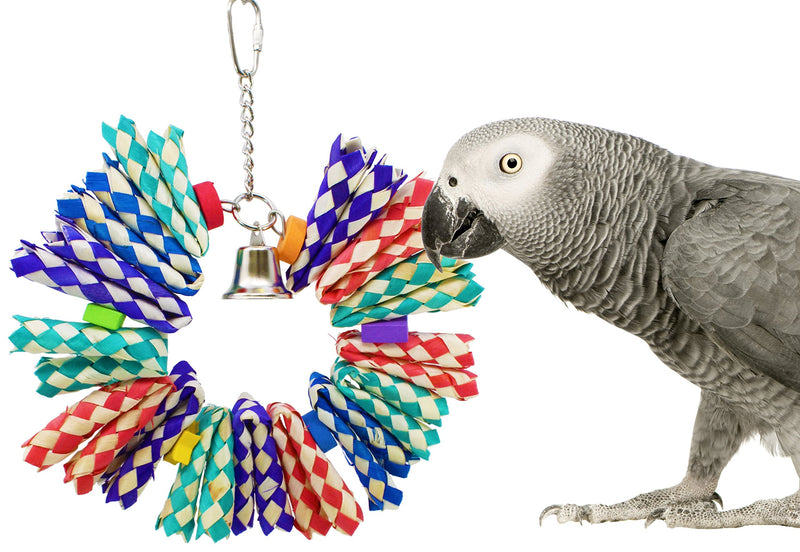 [Australia] - Bonka Bird Toys Big Foamy Delight Flower Power Cracker Shred Burst Bird Toy Parrot Cage Toys Cages Shredder Cockatiels Conures 