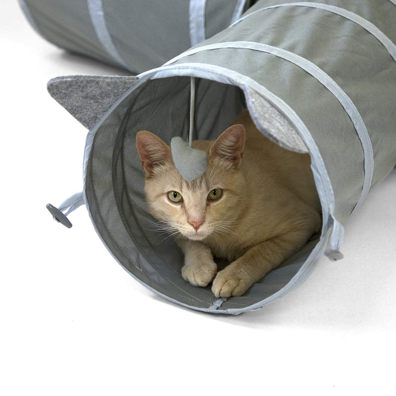 Kitty City Pop-up Cat Cube, Cat Tunnel, Cat Bed, Tunnel, Cat Toys, for Cat and Kitty Gray Tunnel - PawsPlanet Australia