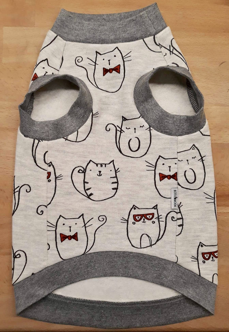 [Australia] - Kotomoda Cat's T-Shirt White Bowtie Cats XS 