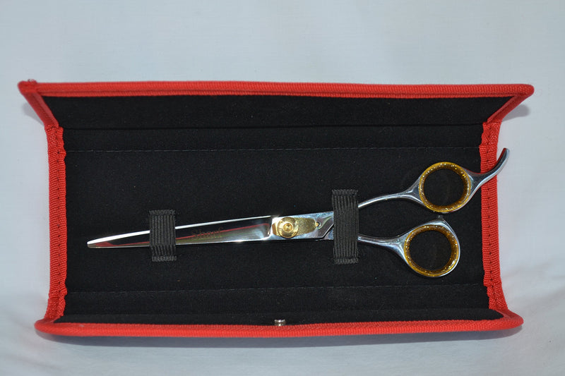 [Australia] - Sharf Dog Grooming Scissors, Gold Touch 8.5 Inch Straight Sharp Professional Pet Grooming Shear Use for Cat or Dog Grooming A Straight Scissor 